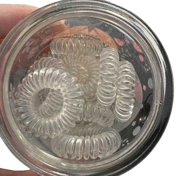 Floral moth decorative jar with spiral hair ties, Studio Oh!, gift, butterfly - Picture 7 of 8